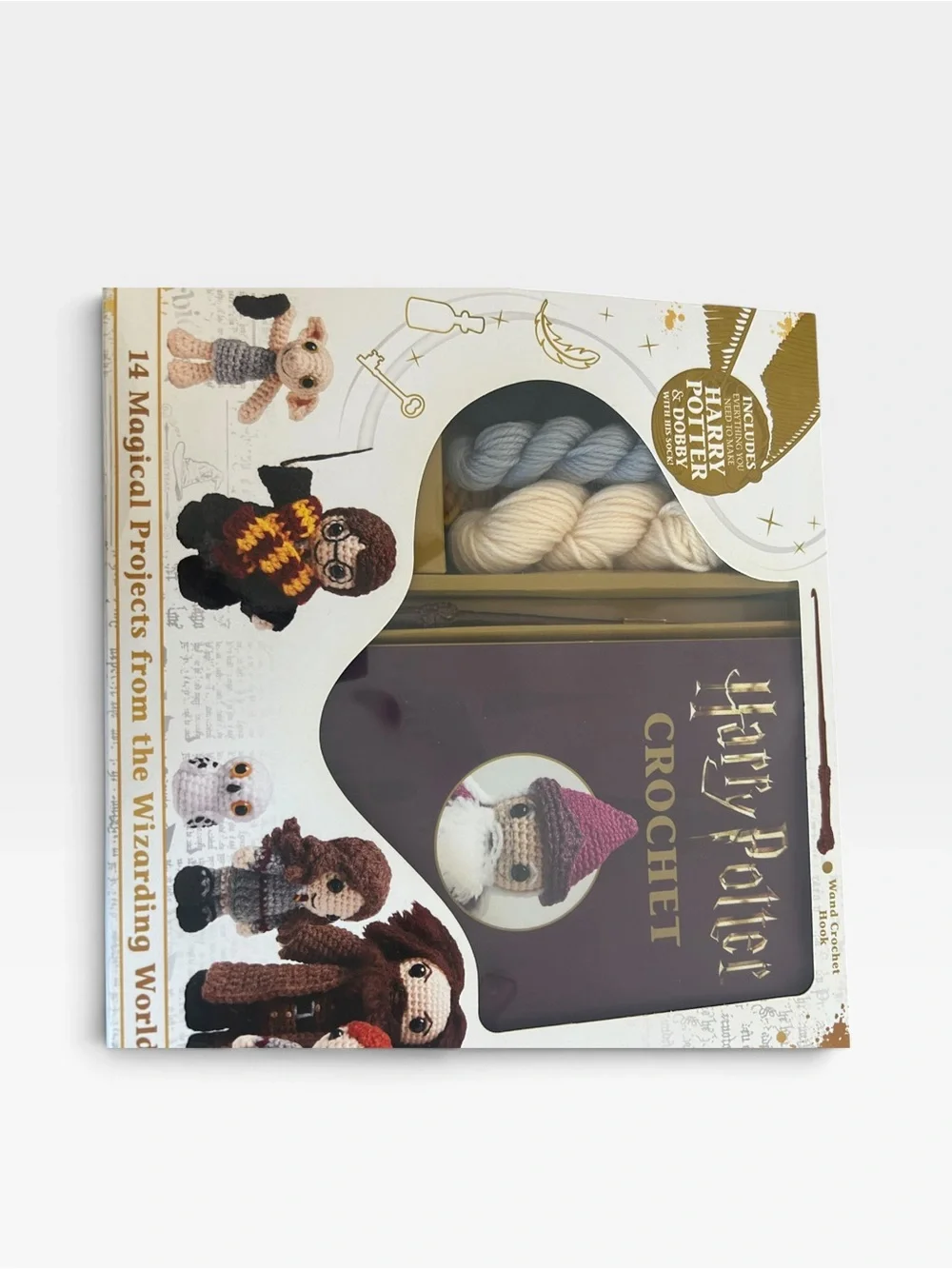 Harry Potter Crochet Kit - Cream & Blue Yarn new